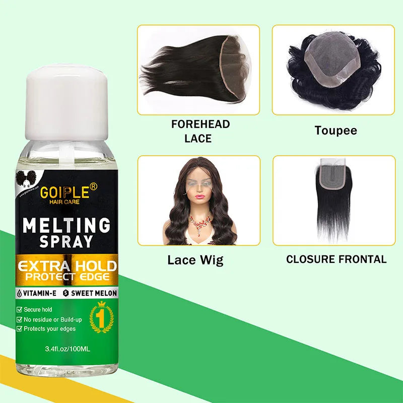 Lace Wig Melting Spray Wigs Glue Smoothing Hair Wax Long-lasting Hold Edge Control Gel Flyaway Hair & Finishing Solid Wax Stick