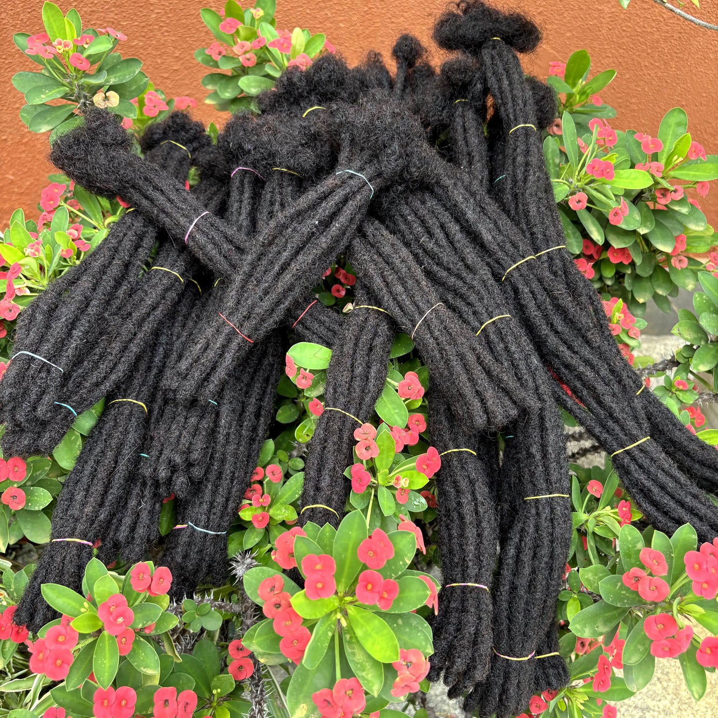 50 Strands 8-14inch Natural Loc Extension Human Hair with Curly Ends 100% Human Hair Loc Dreadlock Extension for Men Women Kids