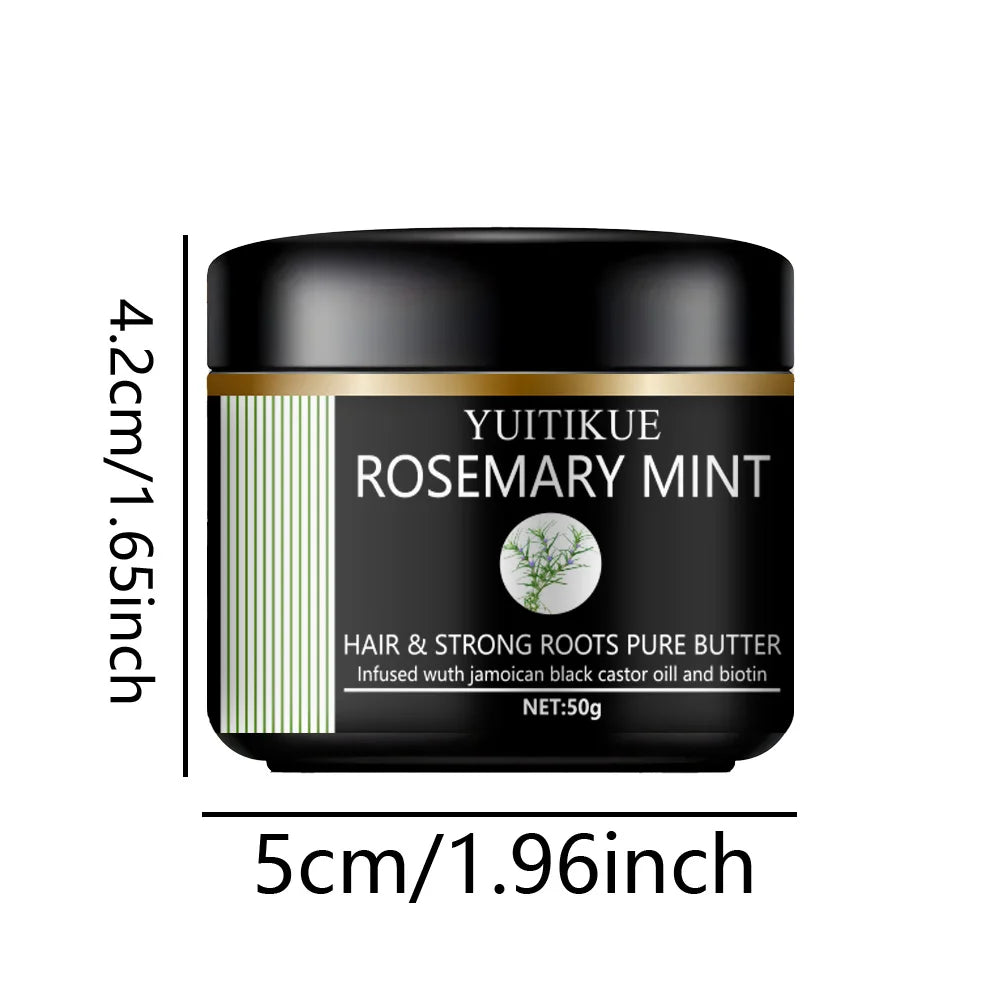 Rosemary mint hair and root strengthening pure butter, containing Jamaican black castor oil and biotin, a hair care essential.