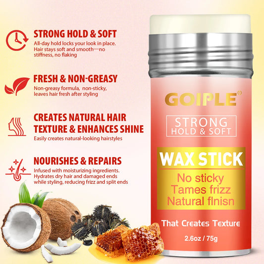 Lace Wig Melting Spray Wigs Glue Smoothing Hair Wax Long-lasting Hold Edge Control Gel Flyaway Hair & Finishing Solid Wax Stick