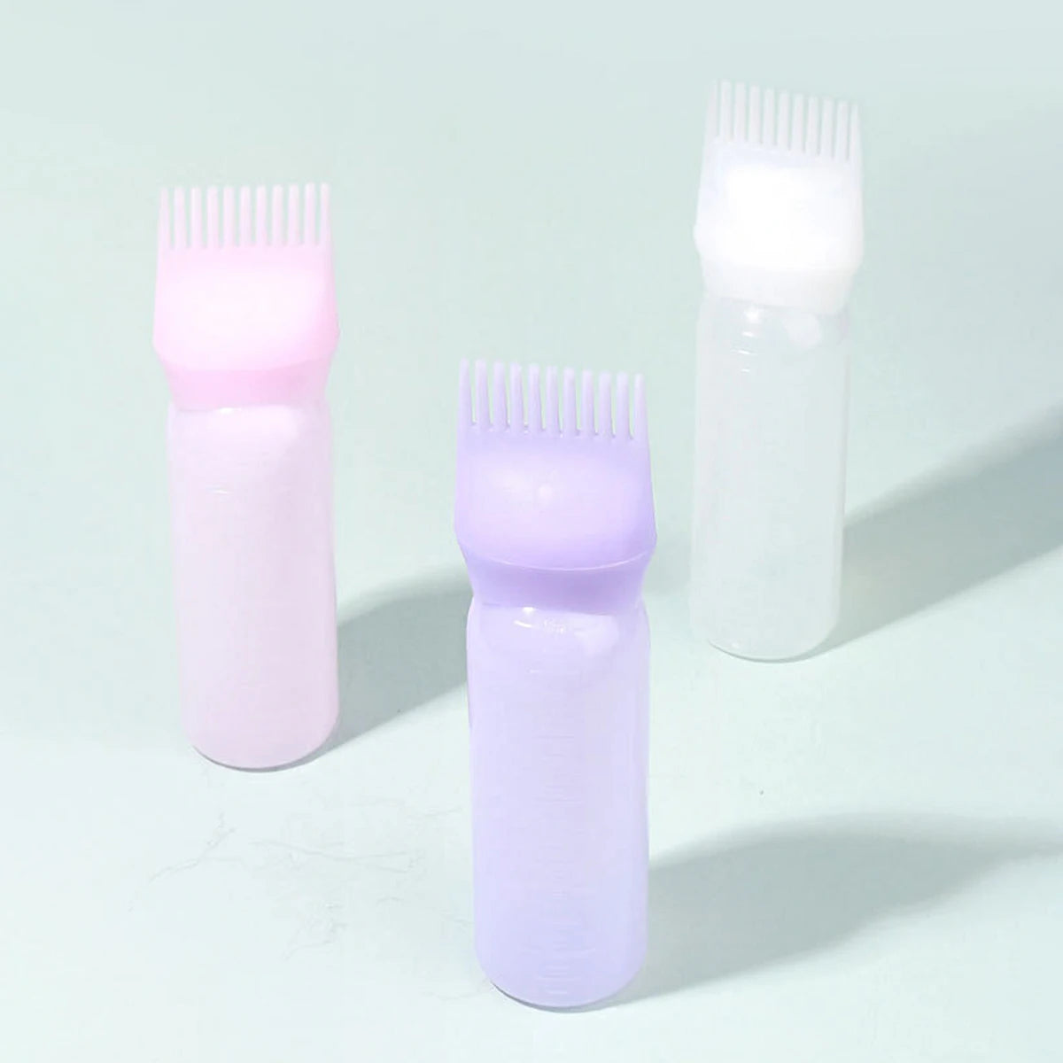 3pcs plastic hair dye brush shampoo bottles oil comb styling tools hair dye beauty salon tools Special for real hair wigs