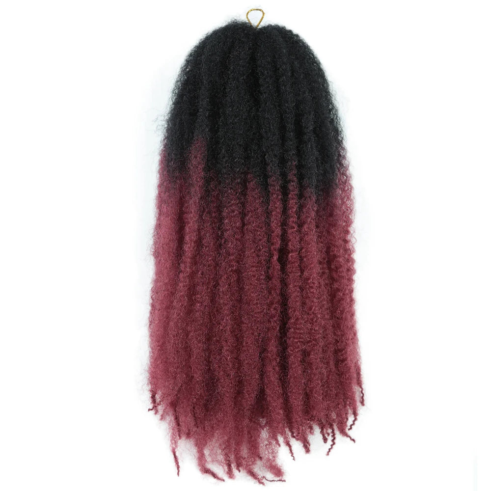Marley Twist Hair Extensions 18inch Ombre Synthetic Braiding Hair Afro Kinky Curly Crochet Marley Braids Hair Expo City