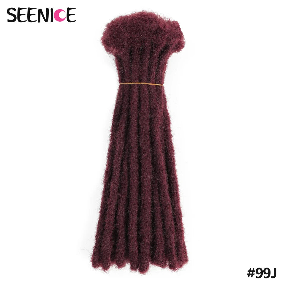 Dreadlocks Crochet Hair Extensions Afro Handmade Crochet Braids Synthetic Crochet Braiding Hair For Women And Men Ombre Brown