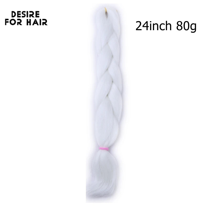 Desire for Hair 24inch Synthetic Braiding Hair Mix Tinsel Bling Bling Red Christmas Color Synthetic Hair Extensions Jumbo Braids