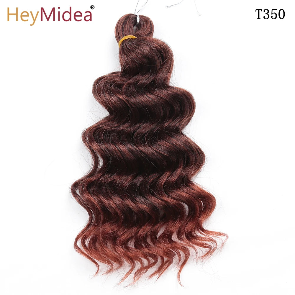 Synthetic Afro Curly Ocean Wave Crochet Hair 10Inches Freetress Water Wave Braiding Hair Crochet Braid Extensions for Women