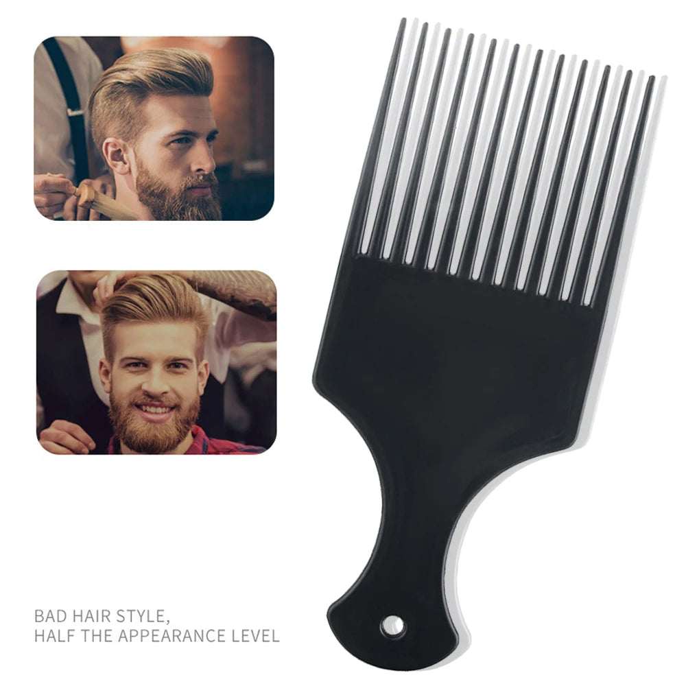 Afro Natural Curly Hair Comb Pick Hair Parting Comb African Braiding Comb Wide Teeth Retro Oil Head Styling Tool For Man Women