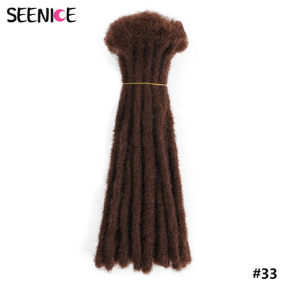 Dreadlocks Crochet Hair Extensions Afro Handmade Crochet Braids Synthetic Crochet Braiding Hair For Women And Men Ombre Brown