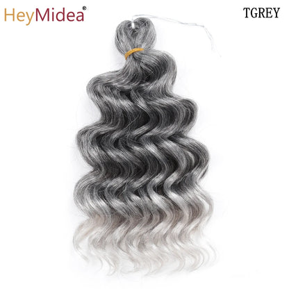 Synthetic Afro Curly Ocean Wave Crochet Hair 10Inches Freetress Water Wave Braiding Hair Crochet Braid Extensions for Women