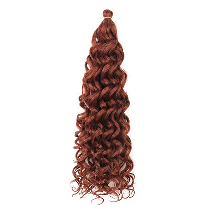 Curly Crochet Hair Extesion Synthetic Hair 18 Inch Hawaii Ocean Wave Braiding Hair Goddess Locs Boho Style Hairpiece For Women