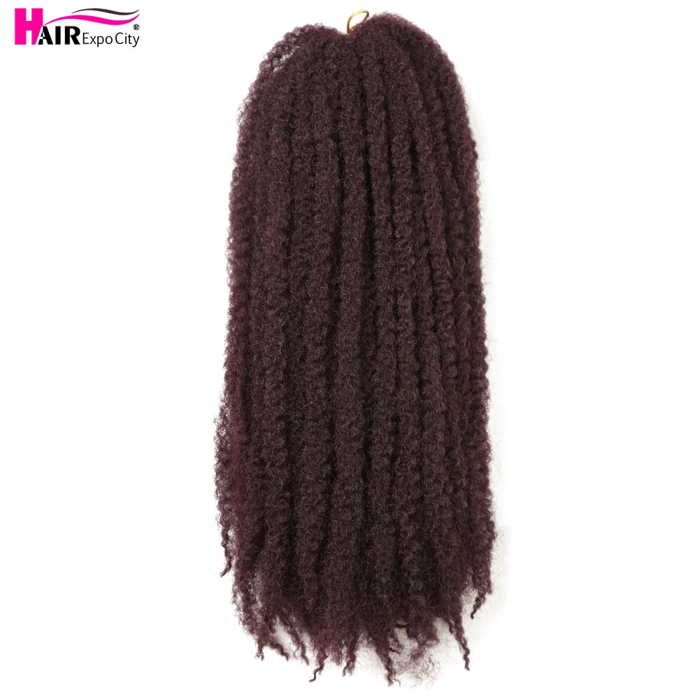 Marley Twist Hair Extensions 18inch Ombre Synthetic Braiding Hair Afro Kinky Curly Crochet Marley Braids Hair Expo City