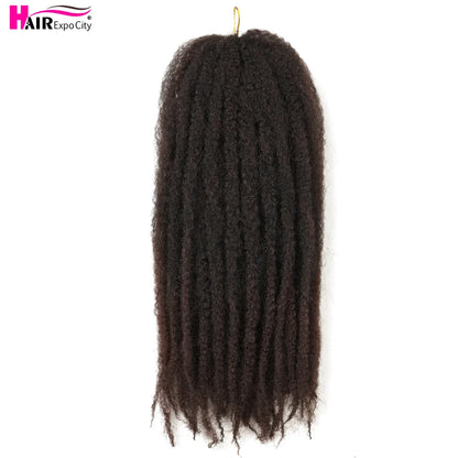 Marley Twist Hair Extensions 18inch Ombre Synthetic Braiding Hair Afro Kinky Curly Crochet Marley Braids Hair Expo City