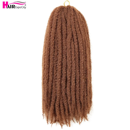 Marley Twist Hair Extensions 18inch Ombre Synthetic Braiding Hair Afro Kinky Curly Crochet Marley Braids Hair Expo City
