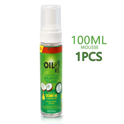 100ml Curly Hair Mousse Strong Hold Olive Oil Hair Styling Foam Anti-Frizz Wig Styling Mousse for Women