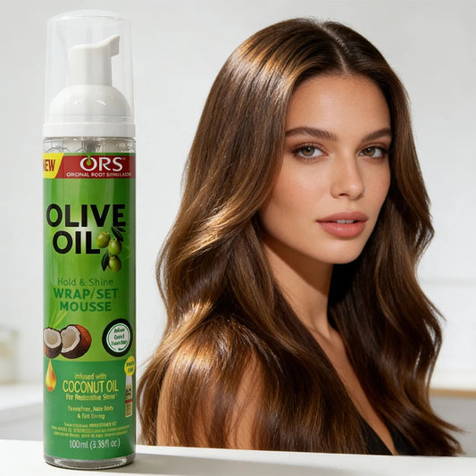 100ml Curly Hair Mousse Strong Hold Olive Oil Hair Styling Foam Anti-Frizz Wig Styling Mousse for Women Men