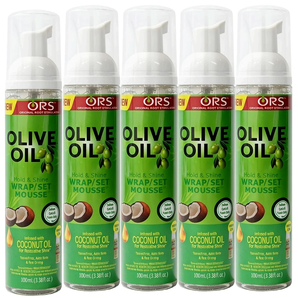 100ml Curly Hair Mousse Strong Hold Olive Oil Hair Styling Foam Anti-Frizz Wig Styling Mousse for Women