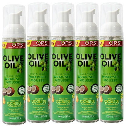 100ml Curly Hair Mousse Strong Hold Olive Oil Hair Styling Foam Anti-Frizz Wig Styling Mousse for Women