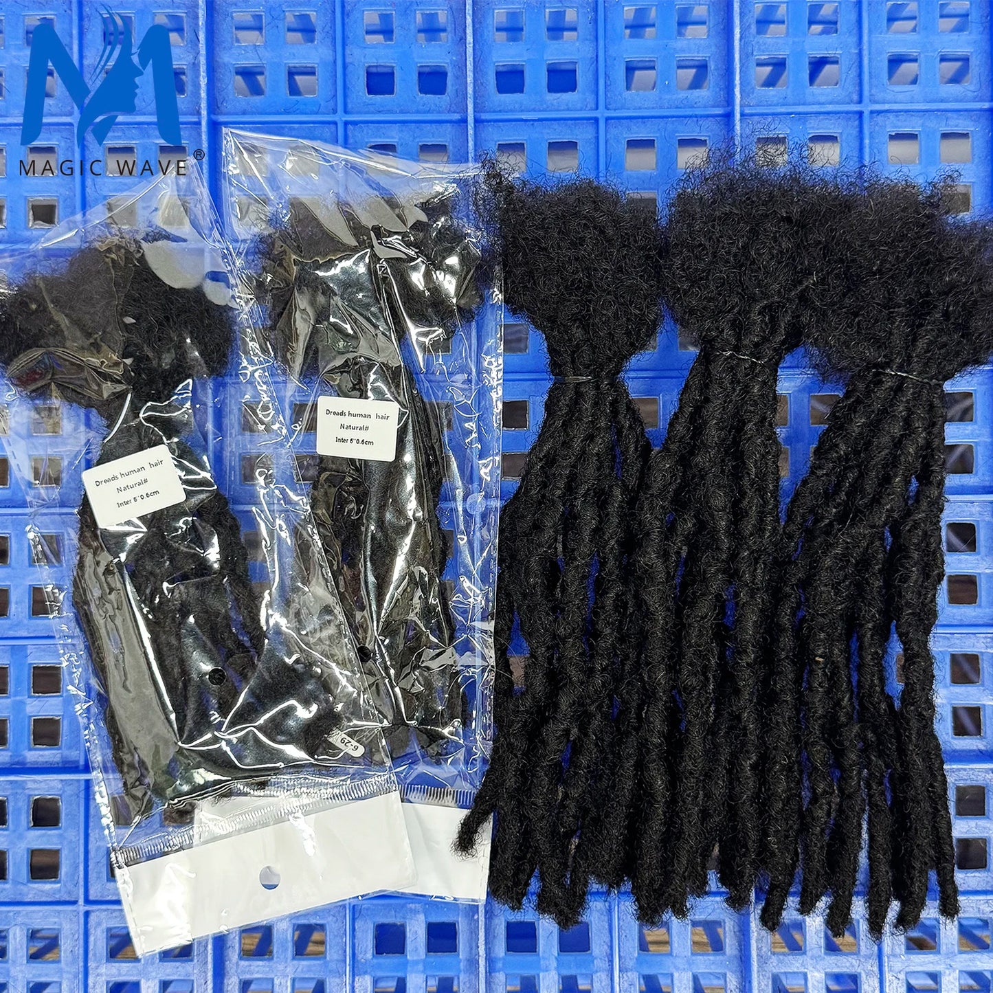 4-8inch 0.6cm Width Interlocking Locs Dreadlock Extensions Full Handmade Permanent Loc Extension Human Hair for Men/Women