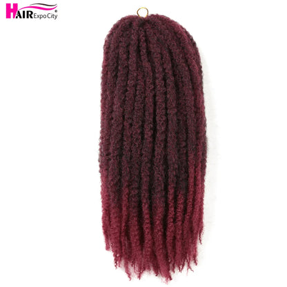 Marley Twist Hair Extensions 18inch Ombre Synthetic Braiding Hair Afro Kinky Curly Crochet Marley Braids Hair Expo City