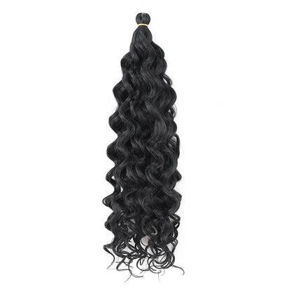 Curly Crochet Hair Extesion Synthetic Hair 18 Inch Hawaii Ocean Wave Braiding Hair Goddess Locs Boho Style Hairpiece For Women