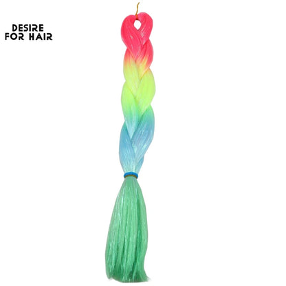 Desire for Hair 24inch Synthetic Braiding Hair Mix Tinsel Bling Bling Red Christmas Color Synthetic Hair Extensions Jumbo Braids