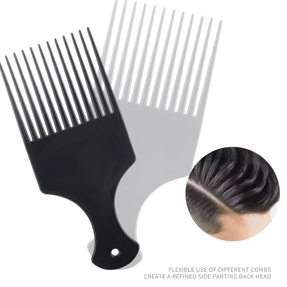 Afro Natural Curly Hair Comb Pick Hair Parting Comb African Braiding Comb Wide Teeth Retro Oil Head Styling Tool For Man Women