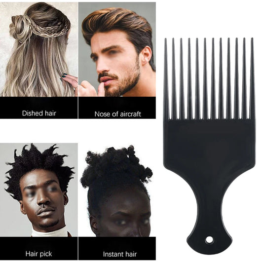 Afro Natural Curly Hair Comb Pick Hair Parting Comb African Braiding Comb Wide Teeth Retro Oil Head Styling Tool For Man Women
