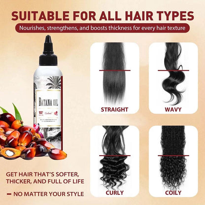 Batana oil Black Castor Oil Deep Nourishing Massage Scalp Chebe Anti-hair Loss Conditioner Smoothing Add Shine Hair Care Essence