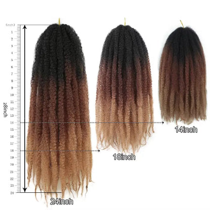 Marley Twist Hair Extensions 18inch Ombre Synthetic Braiding Hair Afro Kinky Curly Crochet Marley Braids Hair Expo City