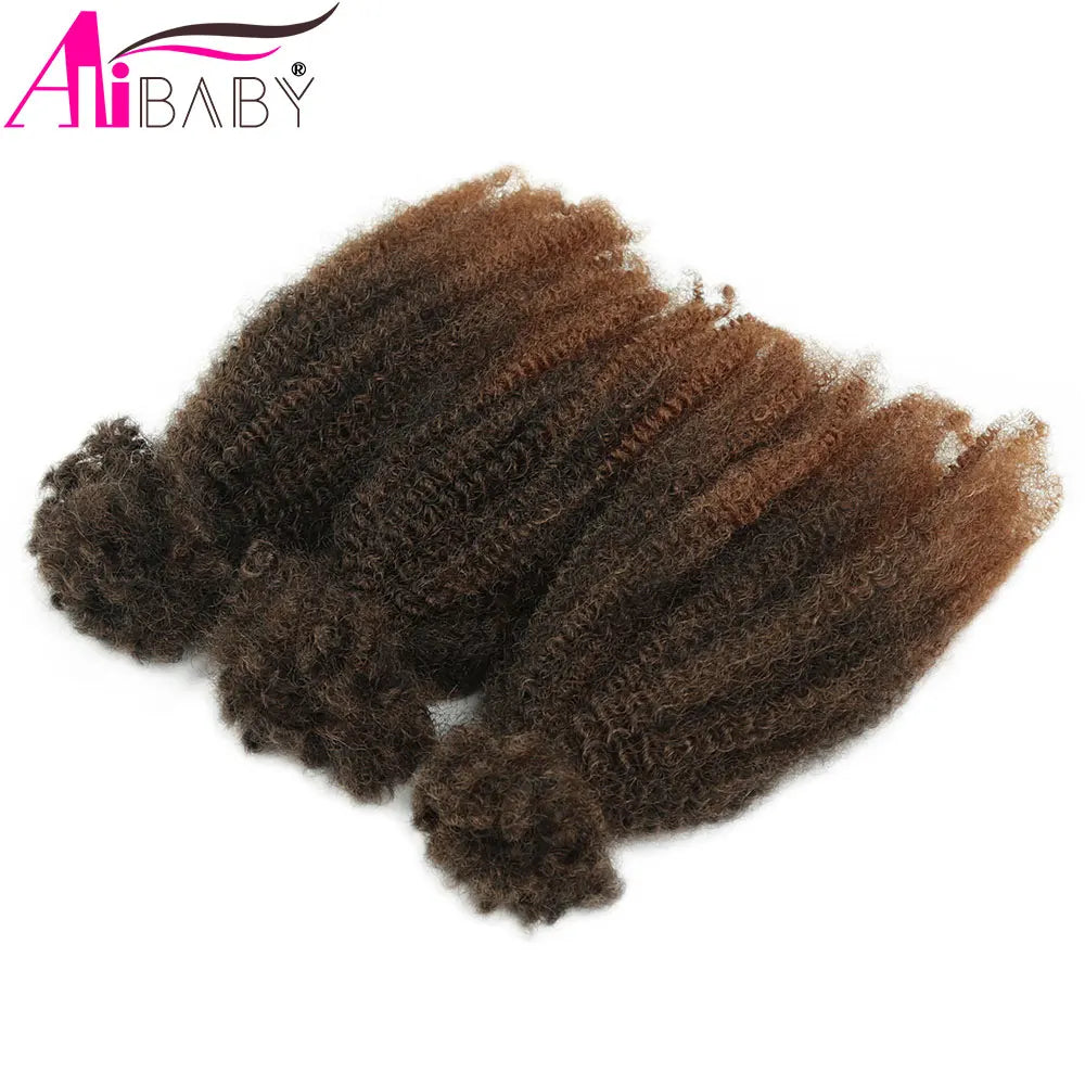 Alibaby 12Inch Synthetic Afro Kinky Twist Marley Crochet Hair Pre-Separated Spring Afro Twist Hair For Butterfly Locs Braids