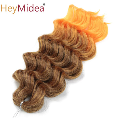 Synthetic Afro Curly Ocean Wave Crochet Hair 10Inches Freetress Water Wave Braiding Hair Crochet Braid Extensions for Women