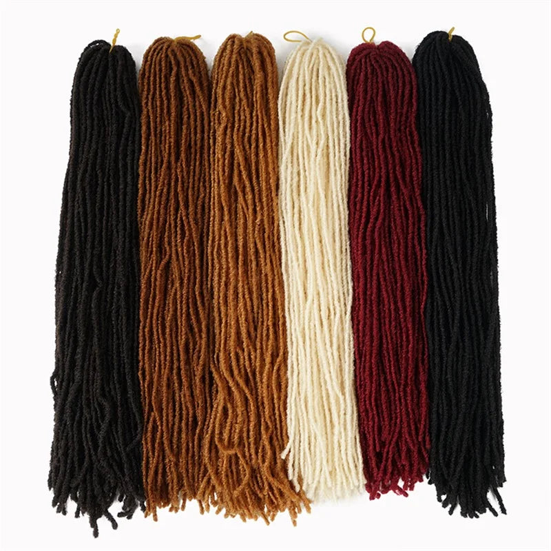 18 Inch Fake Hair Sister Locs Faux Locs Crochet Hair Accessories Synthetic Faux Locs Crochet Hair Extensions For Black Women