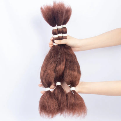 Wet And Wavy Human Hair Braiding Hair Bundles Locks Hair Extensions Microlocs Bulk Human Hair For Braiding Box Crochet Braids