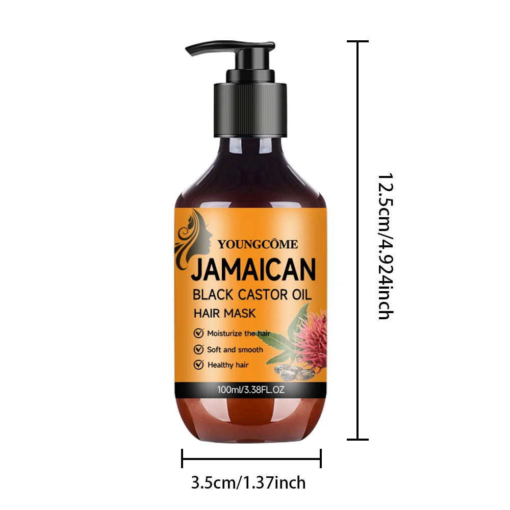 Black Castor Oil Hair Mask contains black castor essence to repair thick, smooth, dry, rough and smooth hair Jamaica 2025 NEW