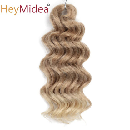 Synthetic Afro Curly Ocean Wave Crochet Hair 10Inches Freetress Water Wave Braiding Hair Crochet Braid Extensions for Women