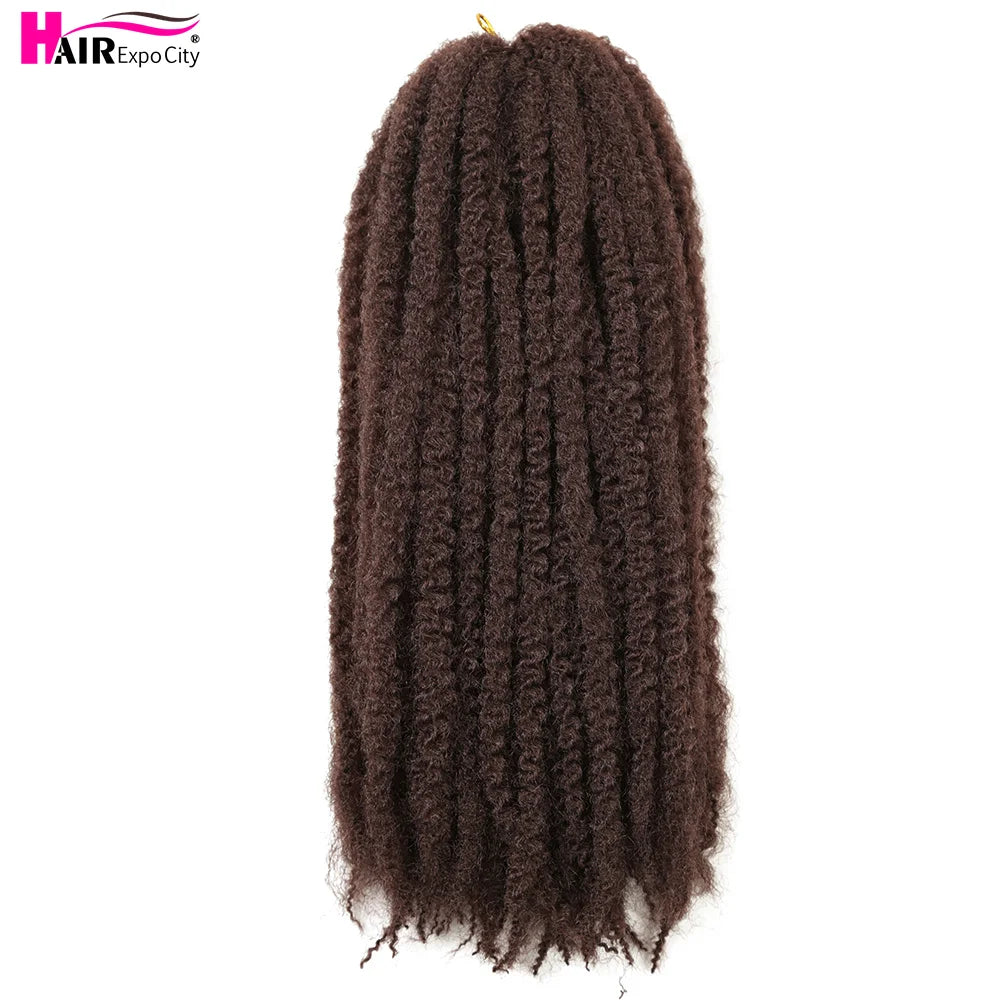 Marley Twist Hair Extensions 18inch Ombre Synthetic Braiding Hair Afro Kinky Curly Crochet Marley Braids Hair Expo City