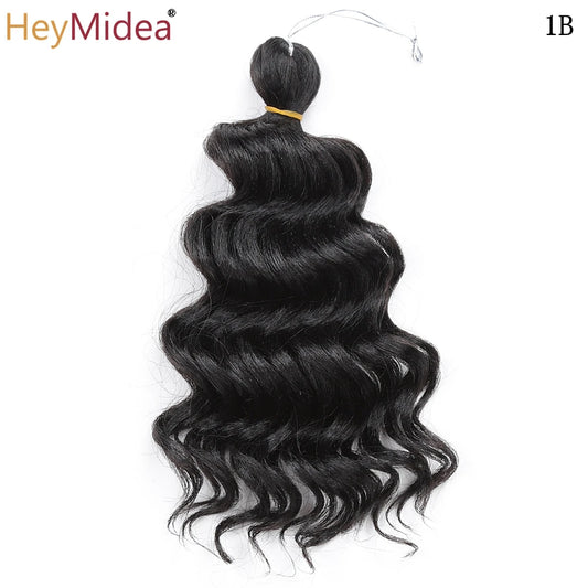 Synthetic Afro Curly Ocean Wave Crochet Hair 10Inches Freetress Water Wave Braiding Hair Crochet Braid Extensions for Women