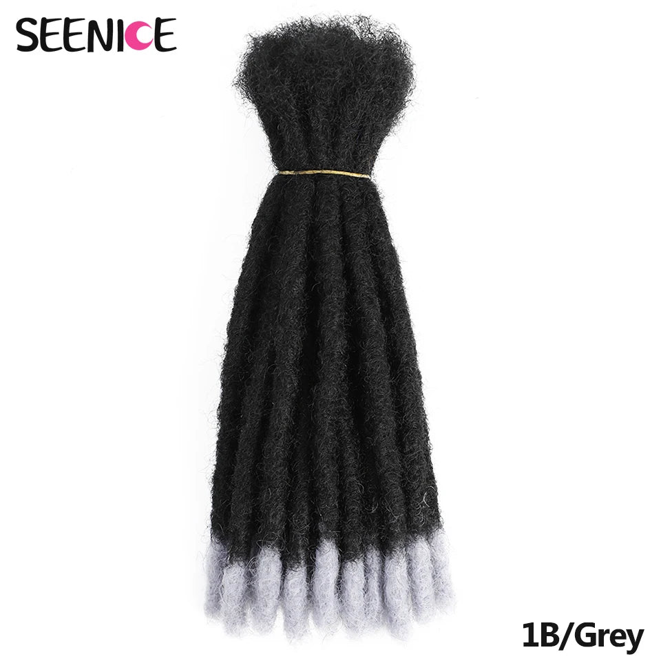Dreadlocks Crochet Hair Extensions Afro Handmade Crochet Braids Synthetic Crochet Braiding Hair For Women And Men Ombre Brown