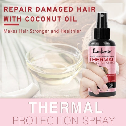 Curly Hair Hydration Styling Set Heat Protection Spray, Curl-Defining Cream,Black Castor Oil Long-Lasting Moisture Care Products