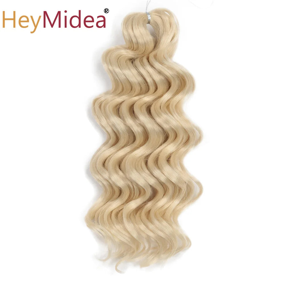 Synthetic Afro Curly Ocean Wave Crochet Hair 10Inches Freetress Water Wave Braiding Hair Crochet Braid Extensions for Women