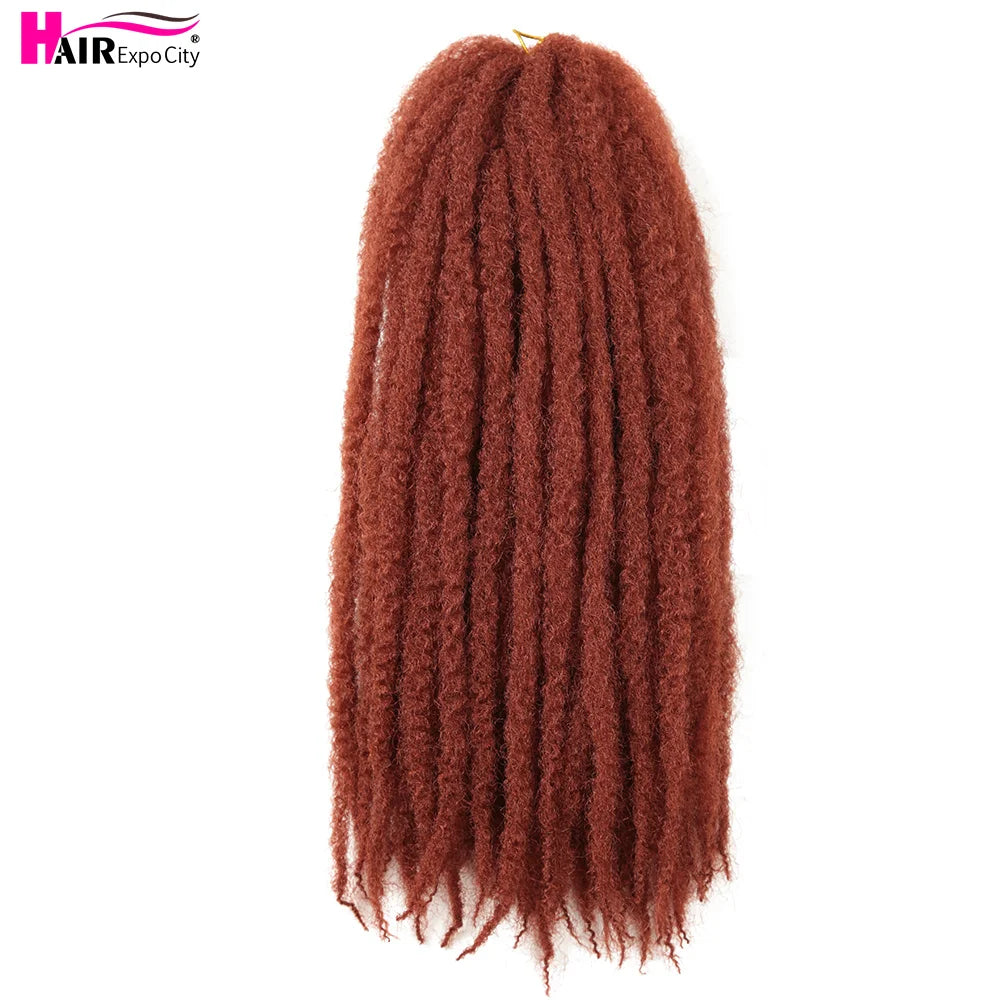 Marley Twist Hair Extensions 18inch Ombre Synthetic Braiding Hair Afro Kinky Curly Crochet Marley Braids Hair Expo City