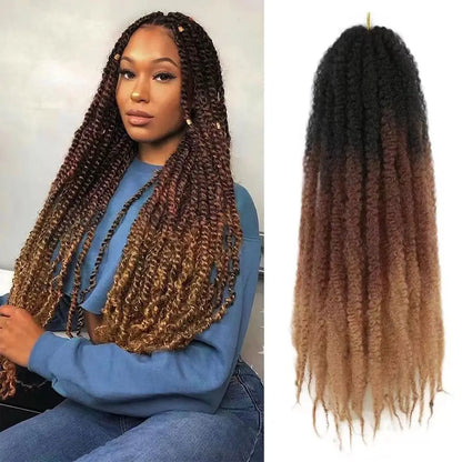Marley Twist Hair Extensions 18inch Ombre Synthetic Braiding Hair Afro Kinky Curly Crochet Marley Braids Hair Expo City