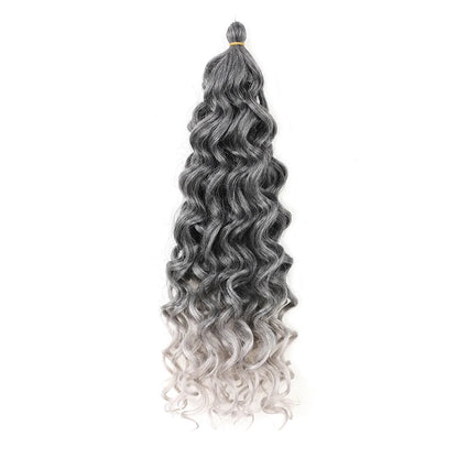 Curly Crochet Hair Extesion Synthetic Hair 18 Inch Hawaii Ocean Wave Braiding Hair Goddess Locs Boho Style Hairpiece For Women