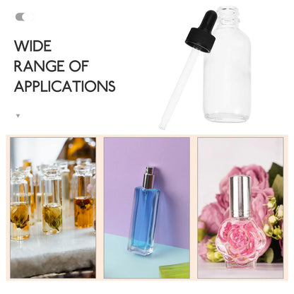 4Pcs Essential Oil Dropper Bottles Transparent Plastic Refillable Leakproof Bottles Perfect for Travel Aromatherapy Massage Hair