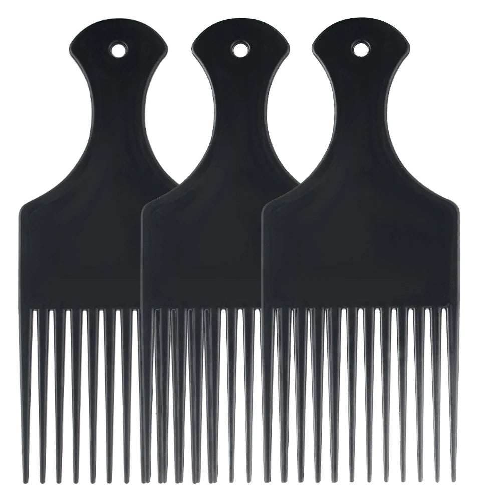 Afro Natural Curly Hair Comb Pick Hair Parting Comb African Braiding Comb Wide Teeth Retro Oil Head Styling Tool For Man Women