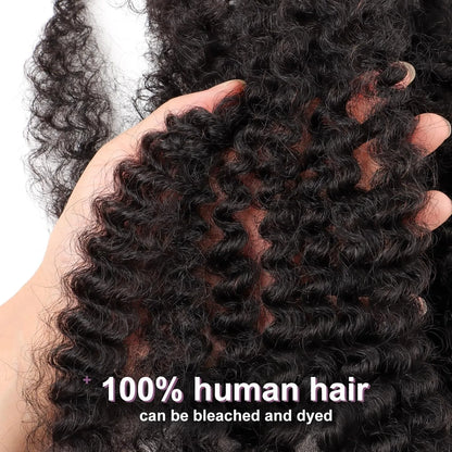10-18In 30 or 50g/Pack Natural 4C Afro Kinky Curly Bulk Human Hair Extensions No Weft Brazilian Remy Bulk for Locs Braiding Hair