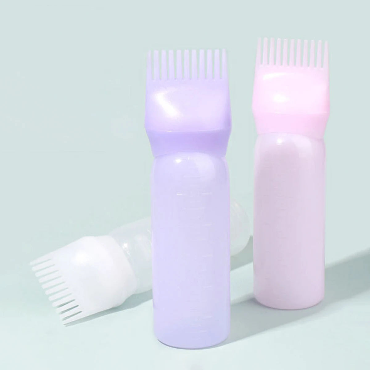 3pcs plastic hair dye brush shampoo bottles oil comb styling tools hair dye beauty salon tools Special for real hair wigs