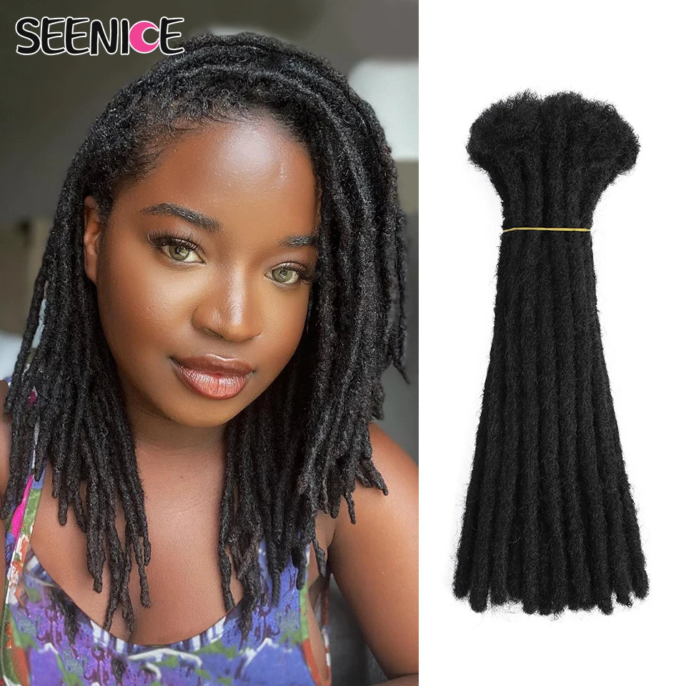 Dreadlocks Crochet Hair Extensions Afro Handmade Crochet Braids Synthetic Crochet Braiding Hair For Women And Men Ombre Brown