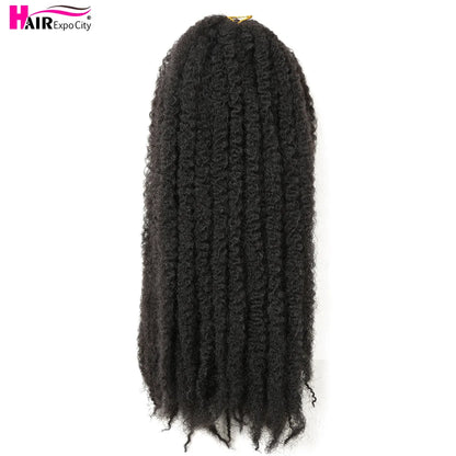 Marley Twist Hair Extensions 18inch Ombre Synthetic Braiding Hair Afro Kinky Curly Crochet Marley Braids Hair Expo City