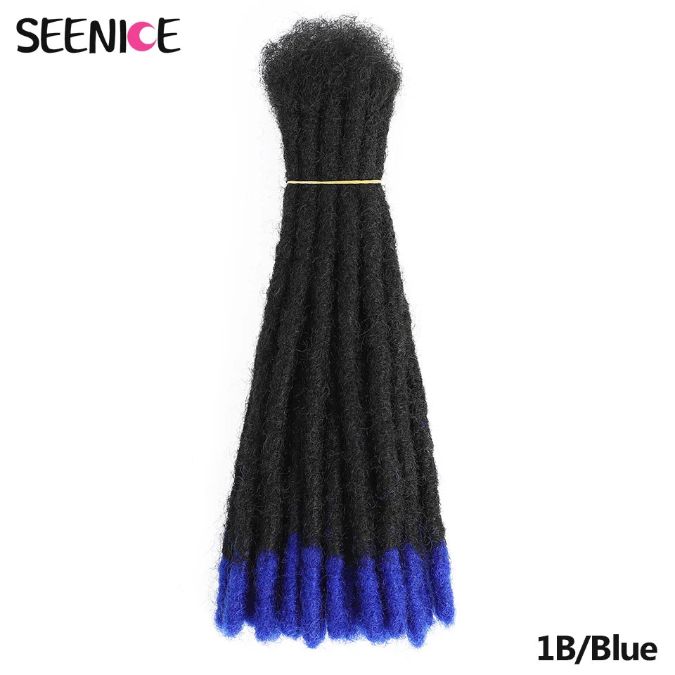 Dreadlocks Crochet Hair Extensions Afro Handmade Crochet Braids Synthetic Crochet Braiding Hair For Women And Men Ombre Brown