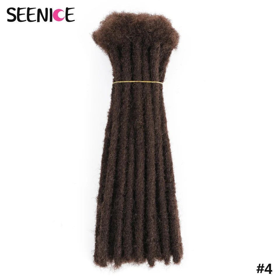 Dreadlocks Crochet Hair Extensions Afro Handmade Crochet Braids Synthetic Crochet Braiding Hair For Women And Men Ombre Brown
